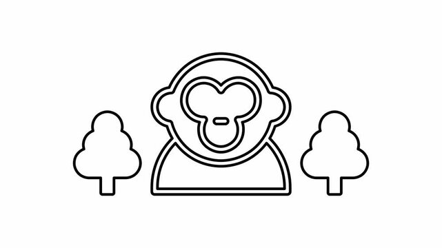 The monkey icon is displayed on a white background.