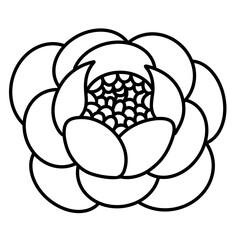 cute flower, hand drawn vector illustration 