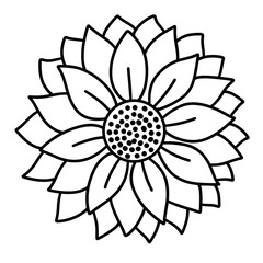 cute flower, hand drawn vector illustration 