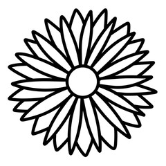 cute flower, hand drawn vector illustration 