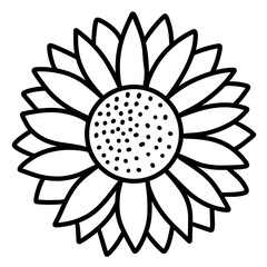 cute flower, hand drawn vector illustration 