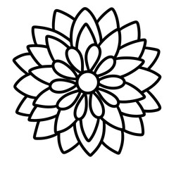 cute flower, hand drawn vector illustration 
