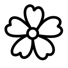 cute flower, hand drawn vector illustration 