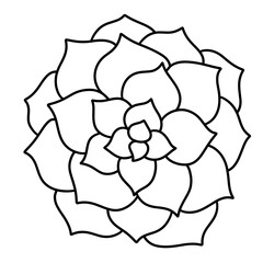 cute flower, hand drawn vector illustration 