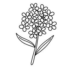 cute flower, hand drawn vector illustration 