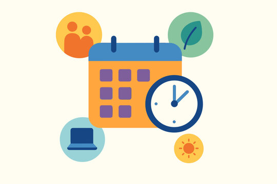 Icons vector surrounded chinese no geometric daily any icon minimalism schedule flexible