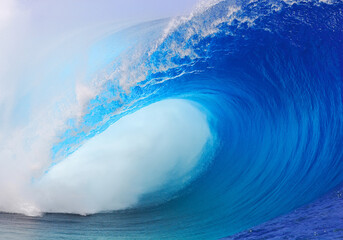 Wave of water. Blue water wave. Ocean water wave 