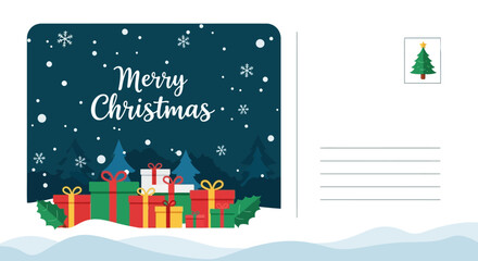 christmas card with santa claus