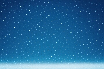 Serene snowfall against blue sky.