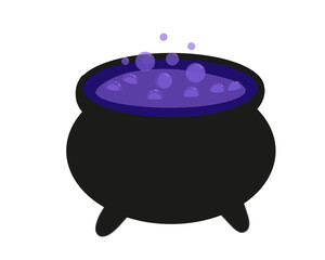 illustration of a magic pot with magic wand