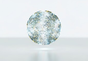 Digital Signal Node Floating Above Soft Surface