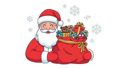 santa claus with bag
