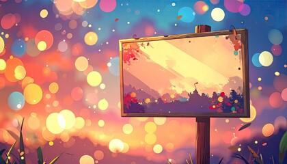 Dreamy canvas amidst a bokeh wonderland, a vibrant escape.