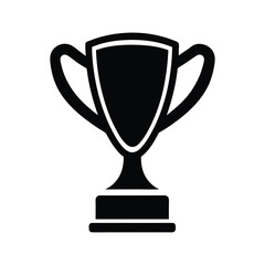 Trophy Silhouette Bold Clean Award Logo Vector Illustration