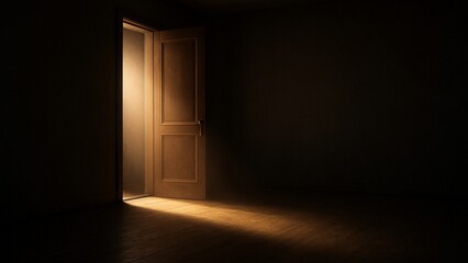 A Door Open to Light – Concept of Hope and Possibility