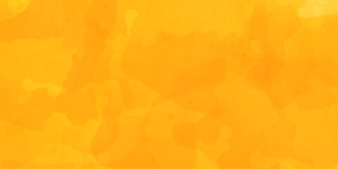 Orange watercolor canvas wall grunge yellow light vintage surface hand drawing light gradient retro aged decoration splash texture background.