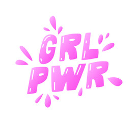 Pink bubble gum inscription 