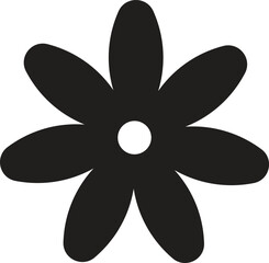 Minimalist Flower Icon Design Element