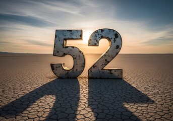 Cracked concrete number 41 on a gray background