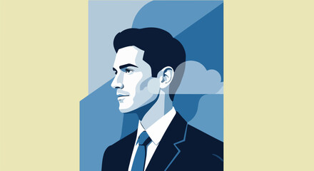 Cloud Computing Specialist – Minimal Vector Illustration Depicting Digital Transformation in Business 2