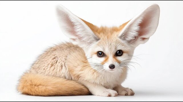 Cute Fennec Fox with Big Ears Portrait