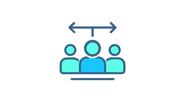 Teamwork direction icon suggesting consensus and management input