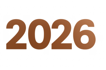 Year 2026 number text future concept