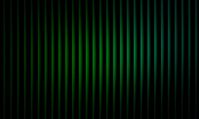 Fototapeta premium Abstract green light wave pattern with glowing vertical gradient lines on black background, futuristic energy motion, digital art, modern wallpaper design