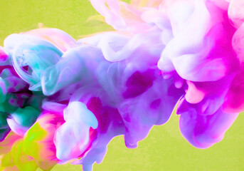 Colourful smoke or liquid plumes Abstract Background image. Colourful wave background image 