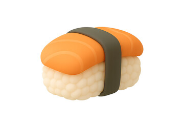 Enjoy a delectable salmon nigiri, a delightful culinary creation, perfect for enticing food blog posts or vibrant restaurant promotions with its fresh appeal.