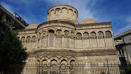 Views of the Church of the Santissima Annunziata dei Catalani, Messina, Sicily, Italy
