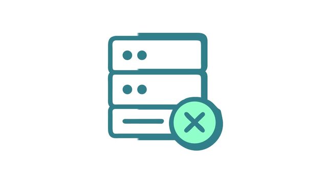Database server error icon design concept isolated illustration