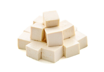 tofu cheese isolated on white background
