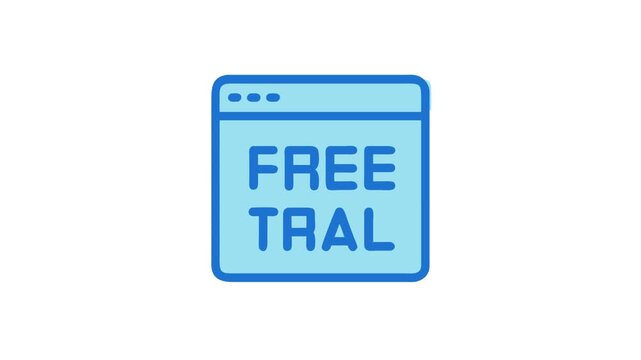 Free trial webpage window icon graphic for offers promotion