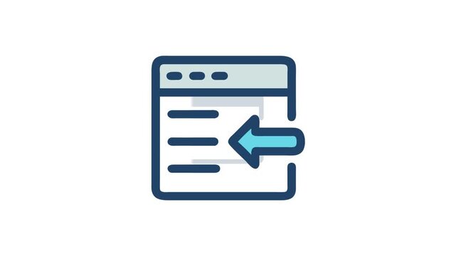 Import data or file icon in flat style design