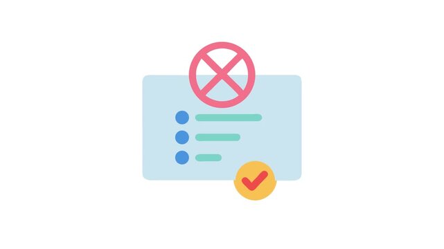 Icon representing incomplete form submission with approved alternative submission