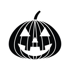 Halloween Pumpkin icon set silhouette vector illustrations on white background.