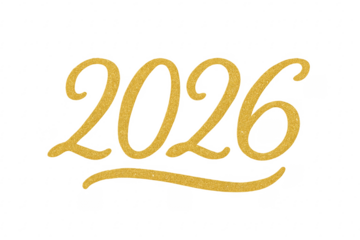 2026 gold glitter calligraphy new year lettering