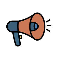 メガホンのアイコン（お知らせ・告知・広報を表すベクターイラスト）