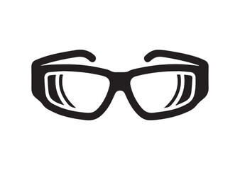 Fototapeta premium Safety glasses icon, Safety glasses Black vector