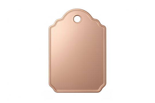 Blank rose gold metallic label price tag