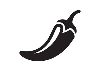 Fototapeta premium Chili pepper icon, Chili pepper Black vector