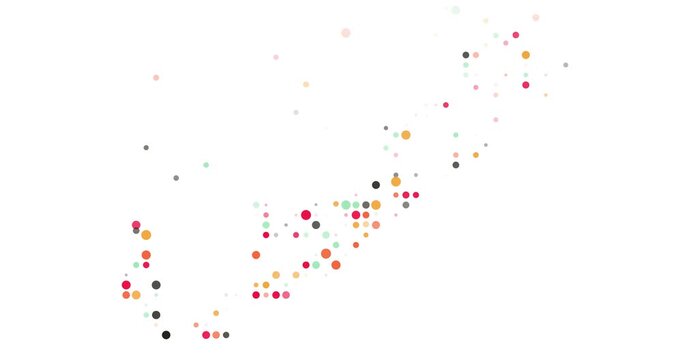 Motion Graphic Dots Build Bermuda Country Silhouette