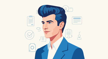 Silent Negotiator – Modern Flat Vector Depicting Strategic Diplomacy and Corporate Influence