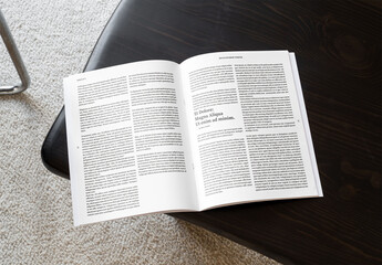 Mockup Of Customizable Open Magazine