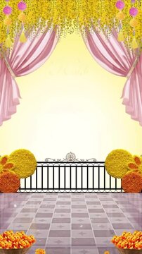 Indian haldi Traditional theme wedding motion background video for einvites