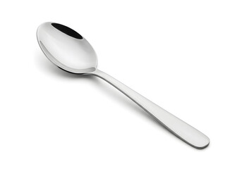 Stainless Steel Spoon Isolated on White Background