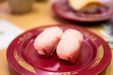Sushi delight at local eatery japanese cuisine dining experience cozy environment close-up view
