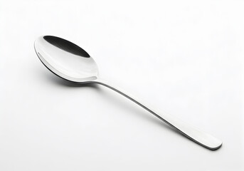 Stainless Steel Spoon Isolated on White Background