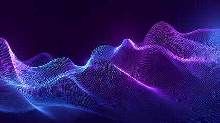 Fototapeta premium A captivating, abstract digital wave design with gradient shades